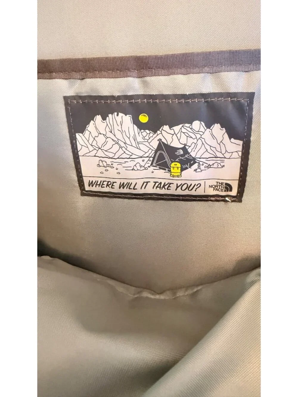 The North Face Vault Backpack Gray & Orange Dual Compartments With Padded Straps